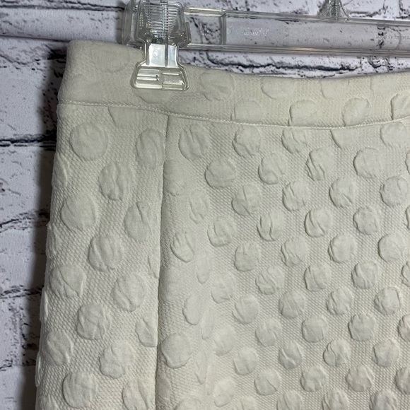 HD in Paris Women’s Cream Polka Dot Textured Jacquard Circle MIDI Skirt Sz Small - Picture 4 of 14